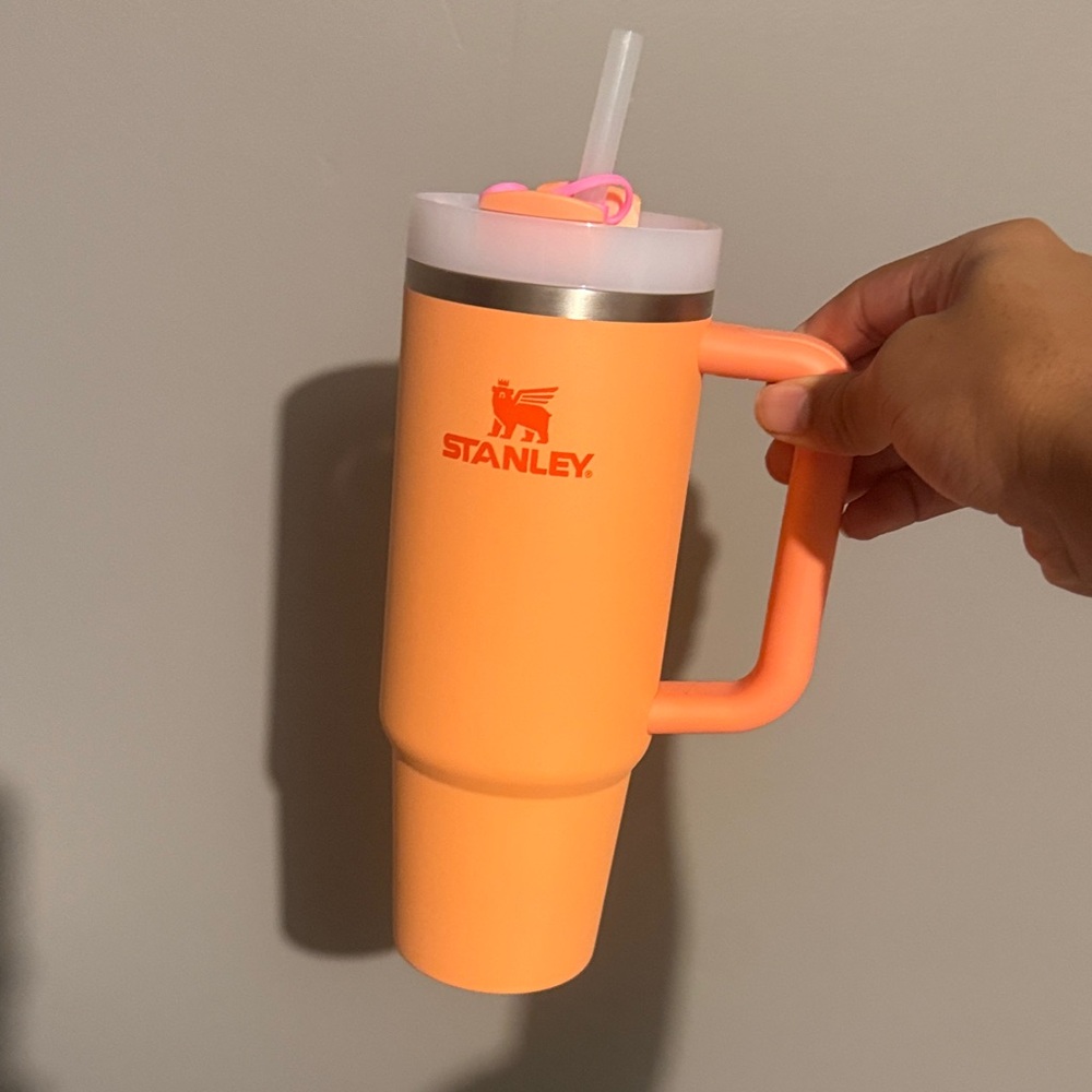 Stanley Vibrant Orange Mug with Straw